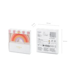 Candela di compleanno arcobaleno, 4,5 cm, mix