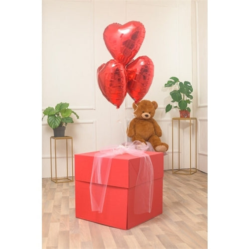 Box surprise rossa 50x50x50 cm
