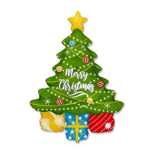 Mylar albero di natale merry xmas supershape 43"