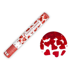 Cannone lanciacoriandoli con petali di rosa, rosso scuro, 40 cm
