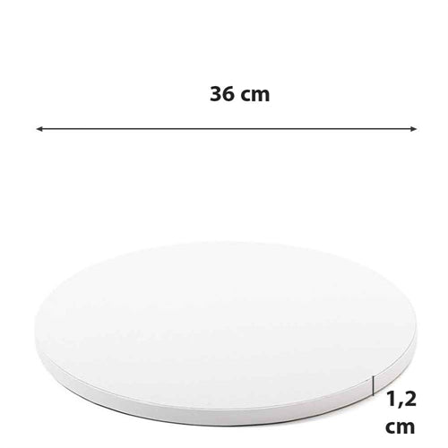 Cakeboard white diametro 36 x h. 1,2 cm
