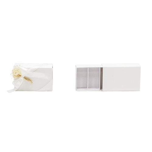 Scatola portaconfetti con 2 scomparti – bianca 9,5 × 6,2 × 3 cm
