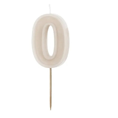 Candela di compleanno grigio caldo, 6 cm