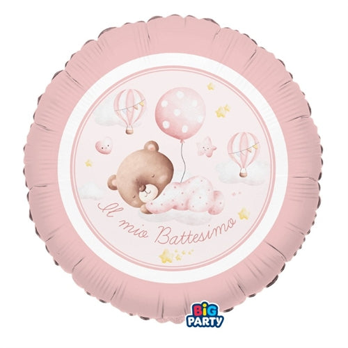 Palloncino foil il mio battesimo baby bear 45 cm