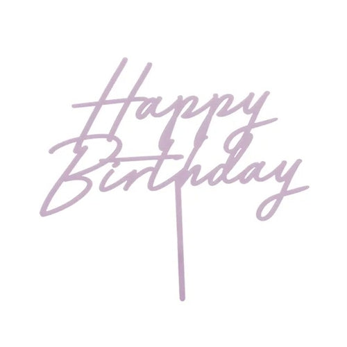 Cake topper acrilico 16,5 cm viola pastello