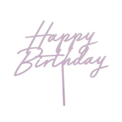 Cake topper acrilico 16,5 cm viola pastello