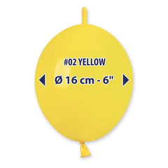 Palloncino 6" gl6 link giallo 002 gemar 100pz