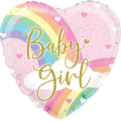 Mylar cuore baby girl / baby boy 18"