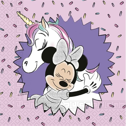 Tovaglioli minnie unicorno 20 pz 33x33 cm