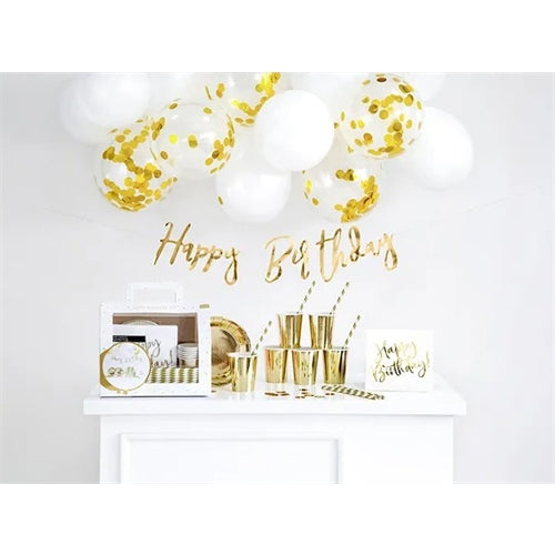 Set di decorazioni per feste - compleanno, oro (1 confezione / 60 pezzi)