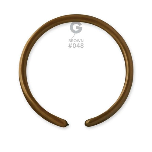 Palloncino 1" modellabile d2 chocolate 048 gemar 100pz