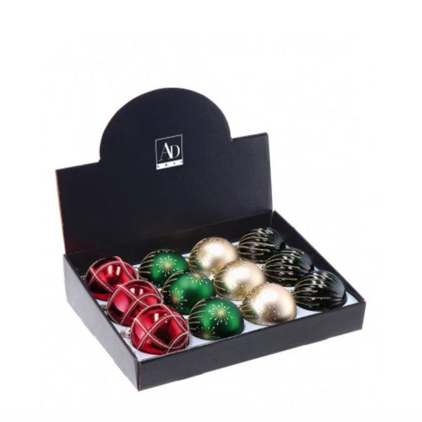 PALLINA NATALE VETRO D. 8 CM