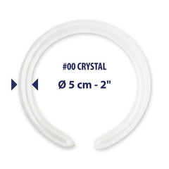 Palloncino 2" modellabile d4 trasparente 000 gemar 100pz