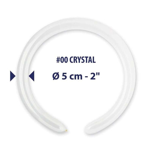 Palloncino 2" modellabile d4 trasparente 000 gemar 100pz