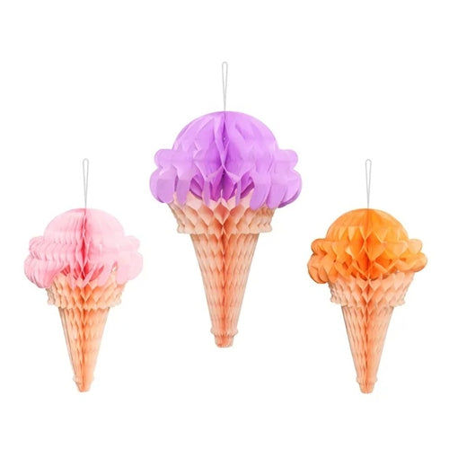 Decorazioni in carta velina gelato, 20-30 cm, mix