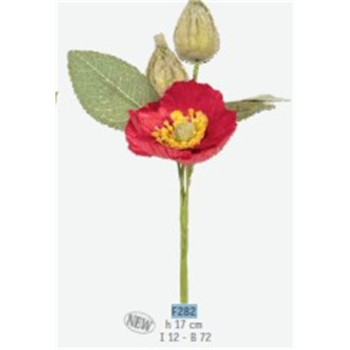 Papavero per bomboniera h. 17 cm