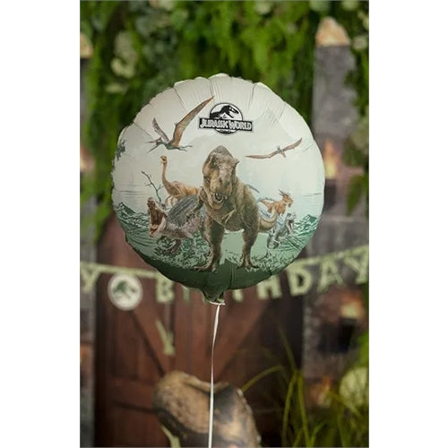 Palloncino rotondo in lamina jurassic world, 35x35 cm