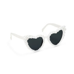 Occhiali a forma di cuore con perle,