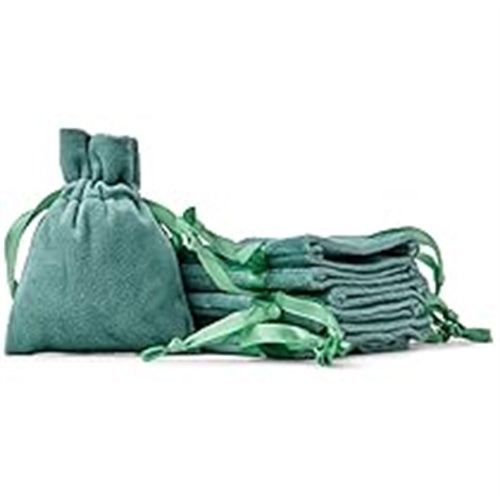 Sacchetto in cotone 9 cm x h. 12 cm verde scuro
