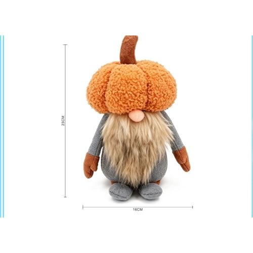 Folletto autunnale con cappello zucca – h 23 cm