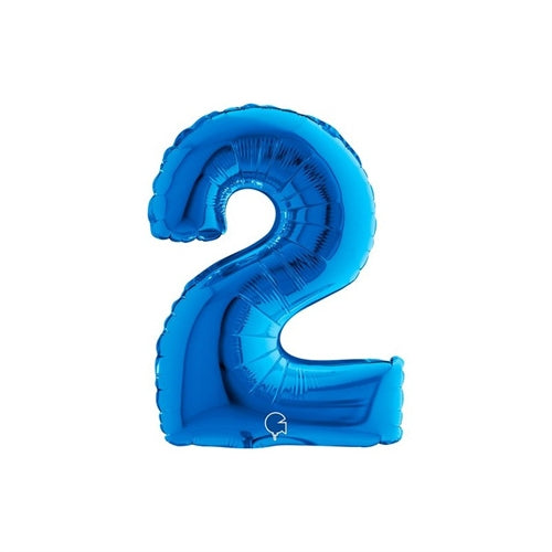 Palloncino 14" mylar numero blu