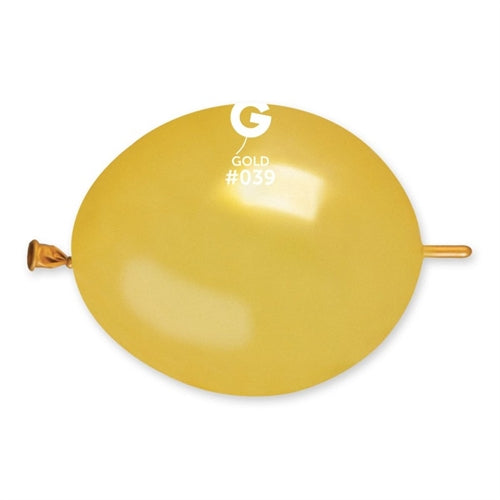 Palloncini glink metal 6" oro 039 100 pz