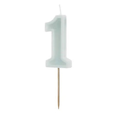 Candela di compleanno , menta chiara, 6 cm