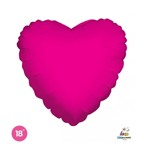 Pallone foil cuore fuxia 18"
