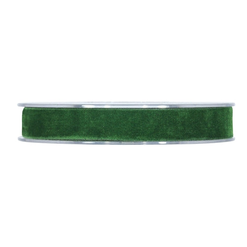 Nastro decorativo in velluto verde – 15 mm x 7 m