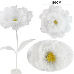 Fiore h.120 cm peonia l. 50 cm in carta