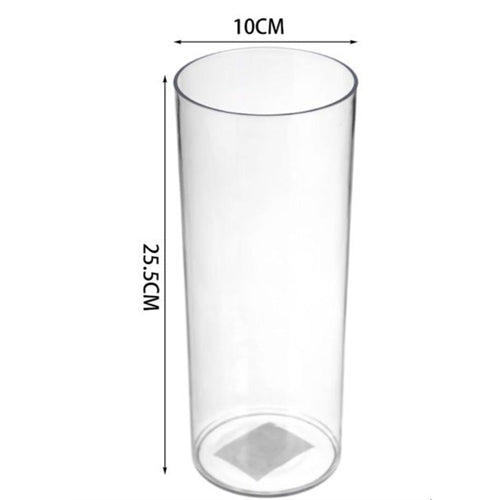 Vaso in acrilico trasparente