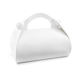 Scatole decorative per torte, bianche, 16x8,5x9,5 cm. (1 confezione / 10 pezzi)
