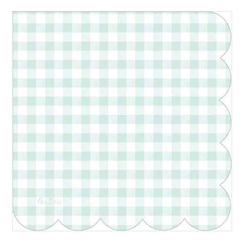 16 tovaglioli cm 33x33 vichy mint