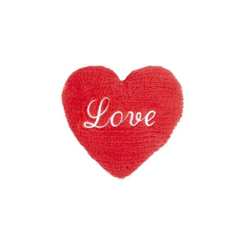 Cuore 30 cm rosso/rosa rigato con scritta love
