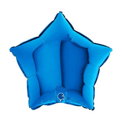 Palloncino foil stella blue 18"