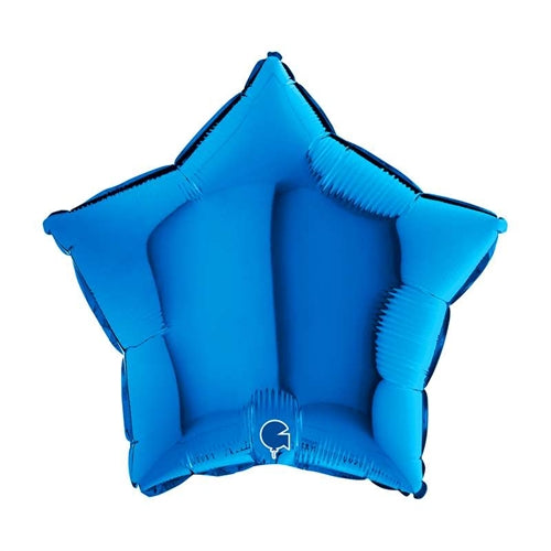 Palloncino foil stella blue 18"