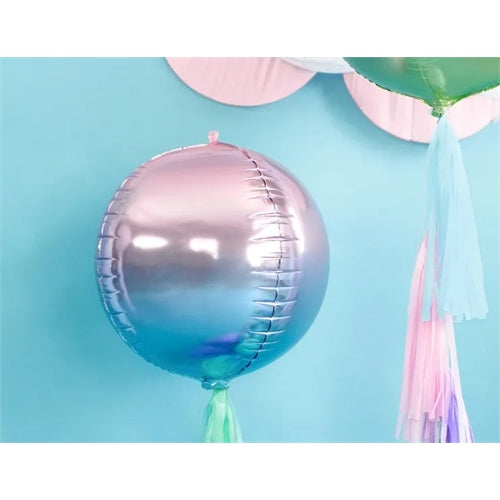 Palloncino in foil ombre ball, viola e blu, 35 cm