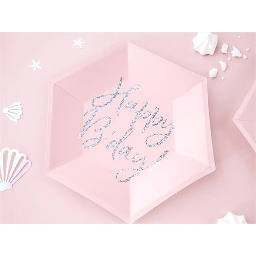 Piatti happy b'day! 20 cm (1 confezione / 6 pezzi)