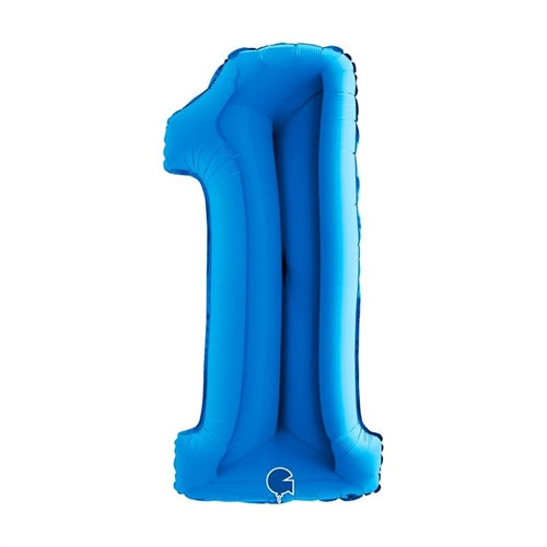 Palloncino 40" mylar numero blu