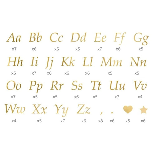Adesivi con lettere, oro