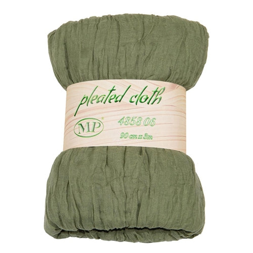 Pleated cloth 90 cm  x 3 mt verde oliva 06