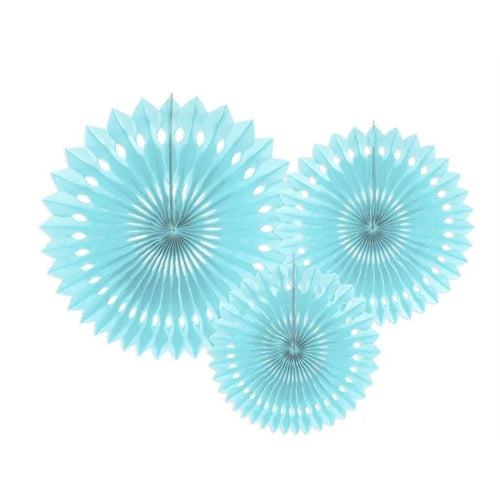 Rosette decorative, azzurro chiaro, 20-30 cm