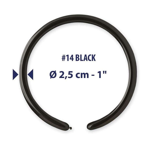 Palloni in lattice modellabili gemar d2-1" nero #014 100 pz