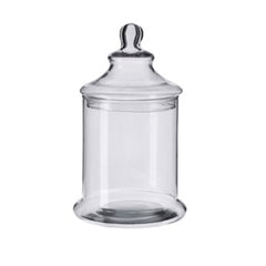Barattolo in vetro con coperchio d. 17 x h. 33 cm