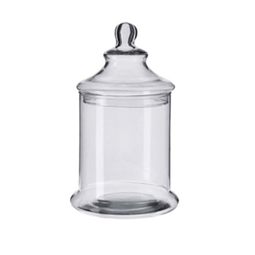 Barattolo in vetro con coperchio d. 17 x h. 33 cm