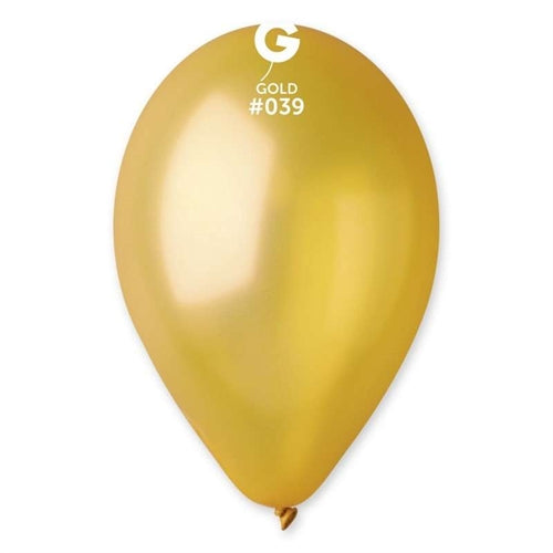 Palloncino gm120 13" metal oro #039 50 pz