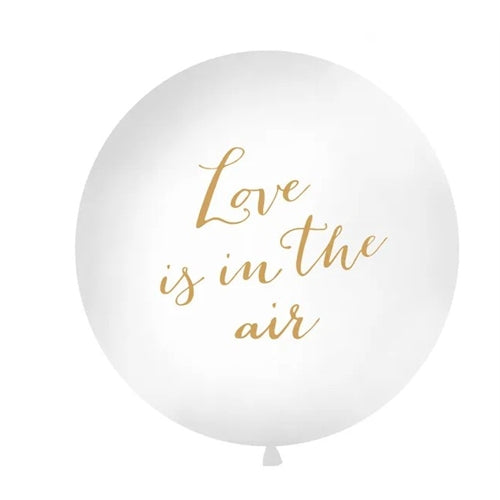 Palloncino gigante 1 m, l'amore è nell'aria, bianco