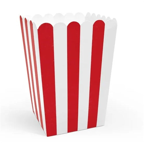 Box porta pop-corn rosso 7x7x12.5 cm 6 pz