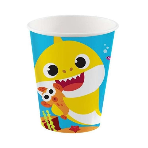 Bicchieri baby shark 250 ml 8 pz
