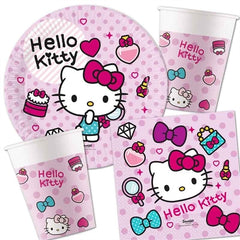Piatto in carta hello kitty 23 cm 8 pz